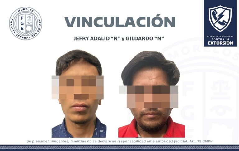 Vinculan a proceso a dos por extorsión agravada en Cuautla